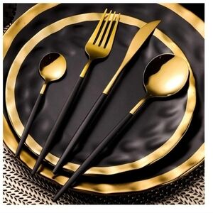 -New 24 pieces stainless‎ steel cutlery silverware,flatware dinning set